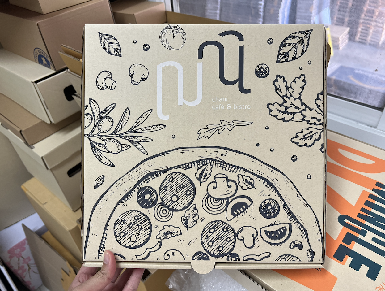 กล่องไดคัทพิซซ่า (pizza box)